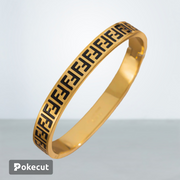 Moderate luxury letter titanium steel oil Dripping Bangles