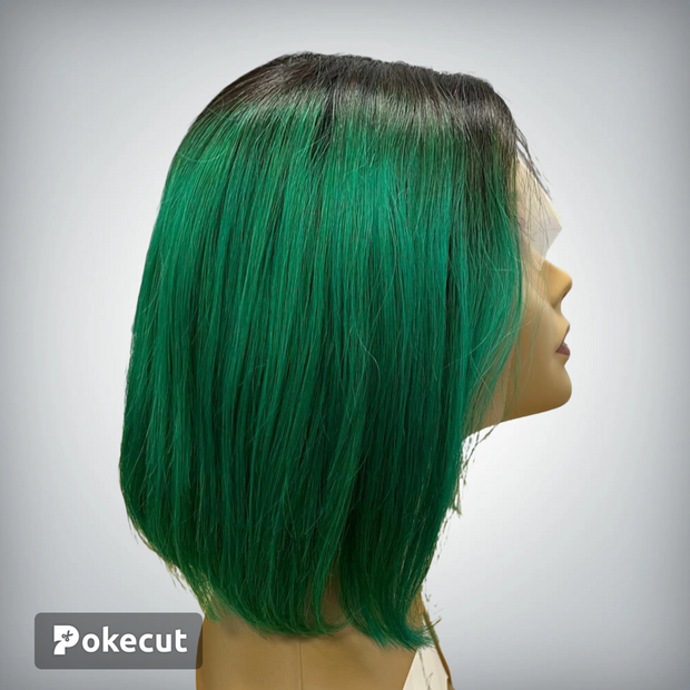 T-part lace Dark Green Bob Wig