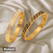 Moderate luxury letter titanium steel oil Dripping Bangles