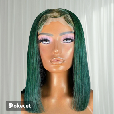 T-part lace Dark Green Bob Wig