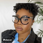 Casual basic colour block leopard resin round frame