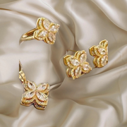 Necklace ring and earrings set