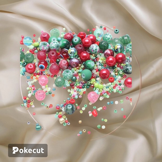 Crystal glass rice beads