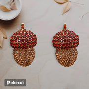 Women luxurious fruit round alloy diamond inlay jewellery set