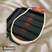 Women luxurious droplet bell heart alloy diamond inlay jewellery set